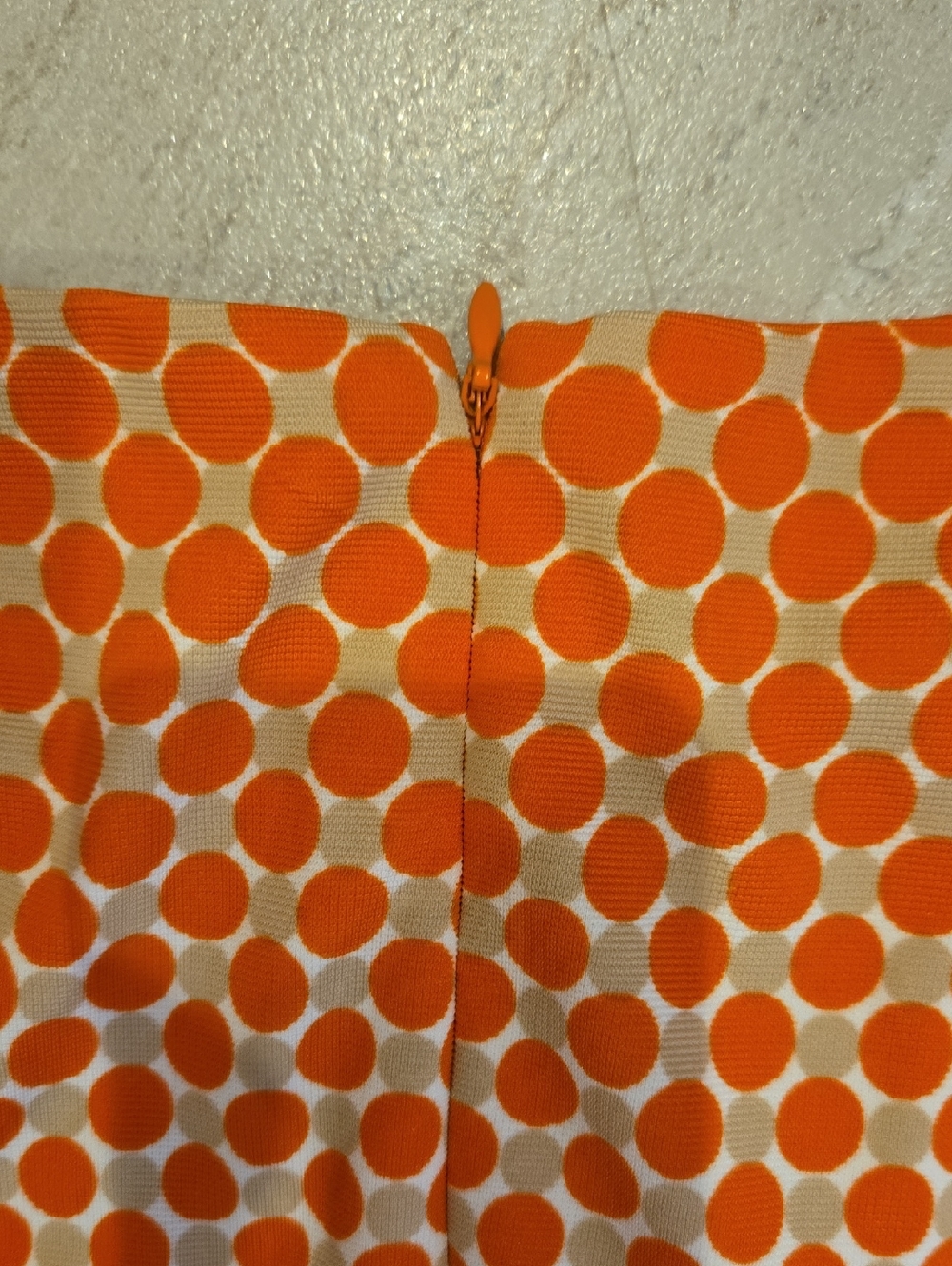 ILe New York Orange/Tan Geometric Design Print Belted Dress - Picture 9 of 10